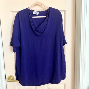 Vintage purple oasis natural fibers top